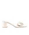 Valentino Garavani Vlogo Cut-out Leather Mules
