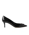 Valentino Vlogo 60mm Leather Slingback Pumps In Black