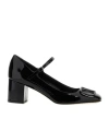Valentino Vlogo Signature Patent Leather Mary Jane Pumps In Black