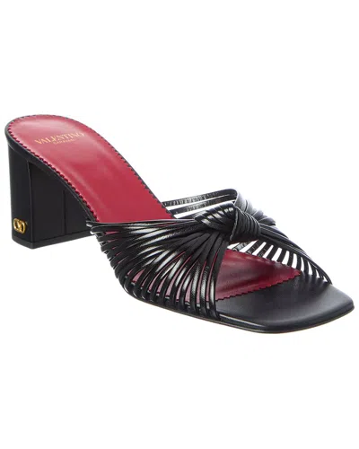 Valentino Garavani Valentino Vlogo 63 Leather Sandal In Black