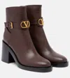 Valentino Bootie Vlogo Signature T. 70 Vitel In Brown