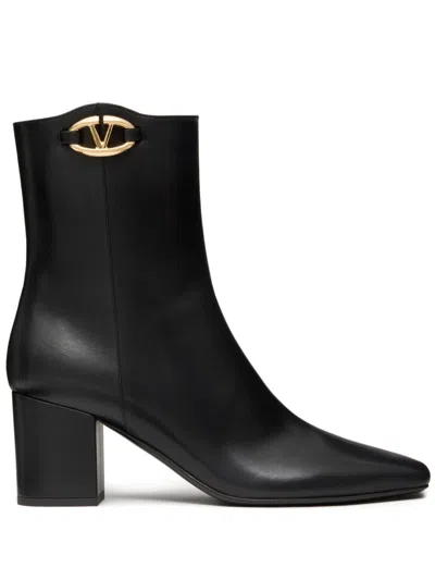 Valentino Garavani Suede Ankle Boots In Black