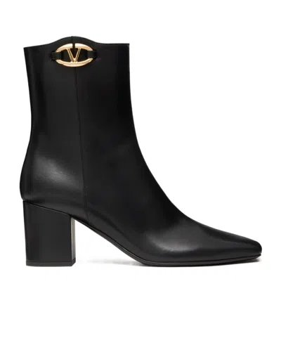 Valentino Garavani Vlogo The Bold Edition Suede Ankle Boot 70mm Woman Black 40