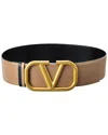 Valentino Vlogo Signature Reversible Belt In Brown