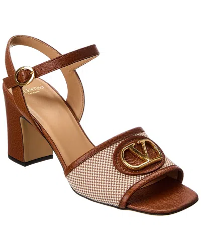 Valentino Garavani Valentino Leather Sandal In Brown