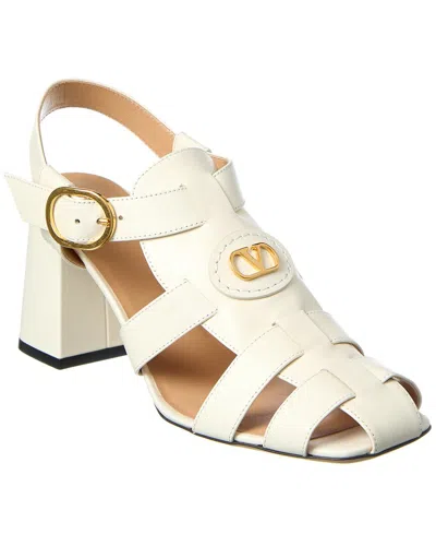 Valentino Garavani Vlogo Signature Leather Sandals In Multi
