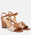 Valentino Vlogo 75 Leather-trimmed Canvas Sandals