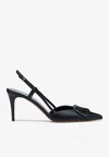 Valentino Vlogo Pointed Toe Slingback Pump In Black