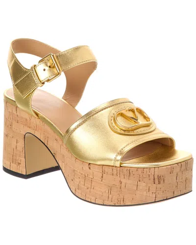 Valentino Garavani Valentino Vlogo 80 Leather Platform Sandal In Multi