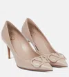 Valentino Vlogo Signature 90mm Pointed Pumps In Beige
