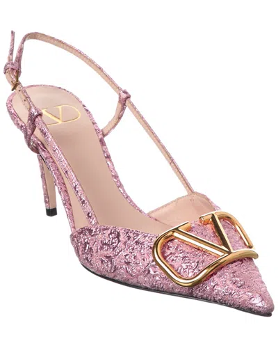 Valentino Garavani Valentino Vlogo 80 Leather Slingback Pump In Pink