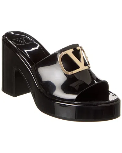 Valentino Garavani Valentino Vlogo 80 Rubber Platform Sandal In Black