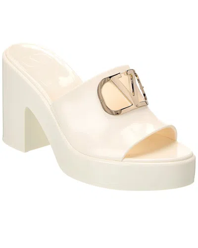 Valentino Garavani Valentino Vlogo 80 Rubber Platform Sandal In White