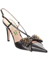 Valentino Vlogo 85 Leather Slingback Pump In Black