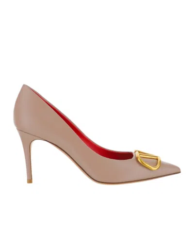 Valentino Garavani Vlogo 85mm Pumps In Nude