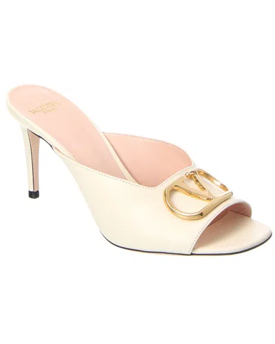 Valentino Garavani Valentino Vlogo 90 Leather Sandal In Neutral