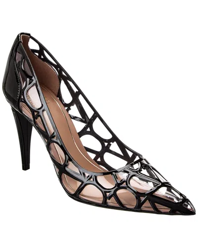 Valentino Garavani Valentino Vlogo 90 Vinyl & Patent Pump In Black