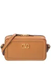 Valentino Garavani Garavani Alltime Mini Shoulder Bag In Grainy Calfskin Woman Almond Uni