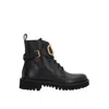 Valentino Garavani Black Calf Leather Vlogo Ankle Boots In Black