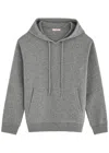 Valentino Vlogo Appliqué Hooded Wool Sweatshirt In Grey