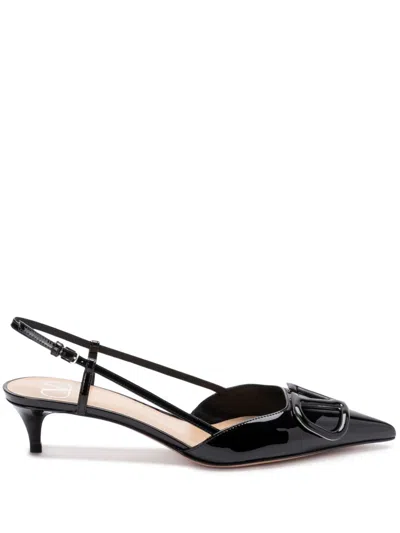 Valentino Garavani Vlogo Signature Slingback Pumps In Black