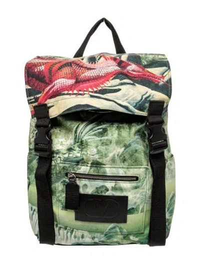 Pre-owned Valentino Garavani Vlogo Backpack In Multi