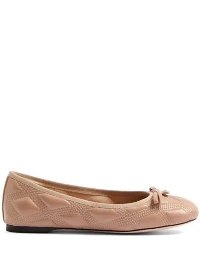 Valentino Garavani Vlogo Ballerina Shoes In Pink