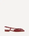 Valentino Vlogo Signature Square Toe Slingback Flats