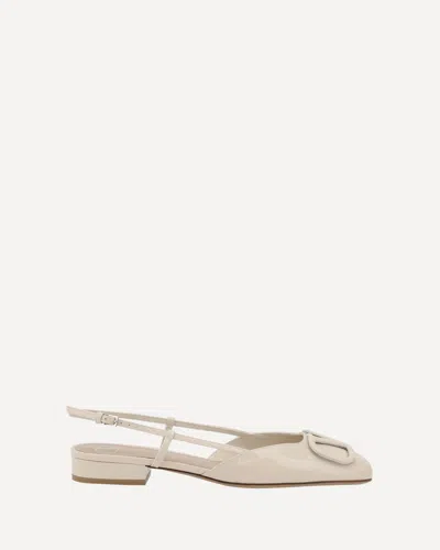 Valentino Garavani Vlogo Ballerinas In White
