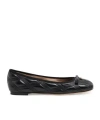 Valentino Garavani Quiltie Ballerina 67 In Quilted Nappa Leather Woman Black 37 In Black