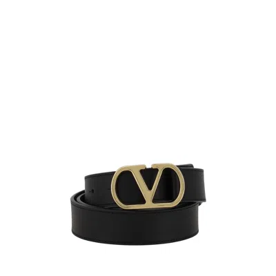 Valentino Garavani Vlogo Belt In Black