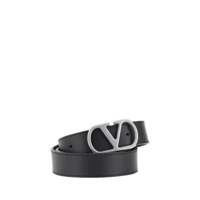 Valentino Garavani Vlogo Belt In Black