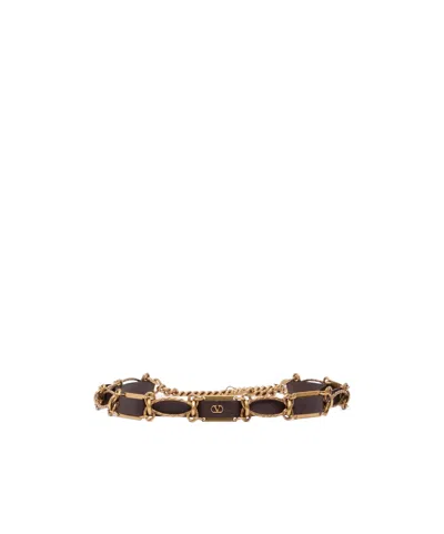 Valentino Garavani Vlogo Belt In Brown