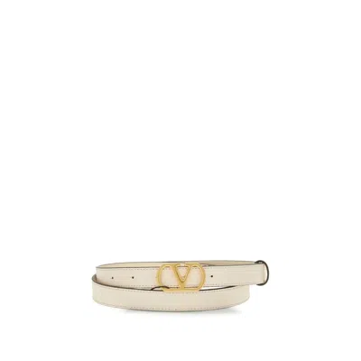 Valentino Garavani Vlogo Belt In Neutral