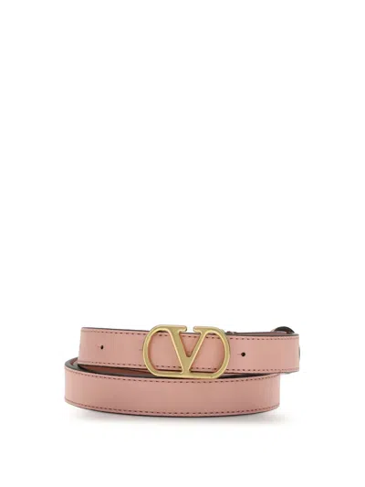 Valentino Garavani Vlogo Signature Belt In Pink