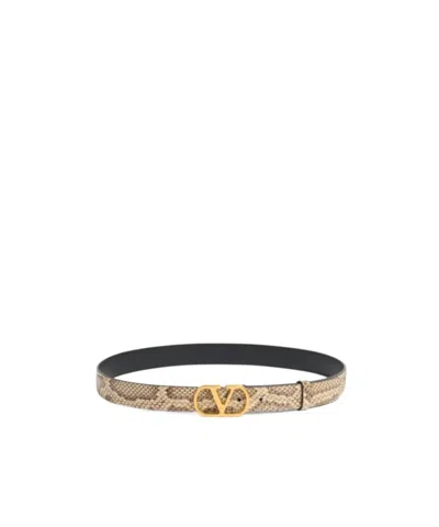 Valentino Garavani Vlogo Belt In Black