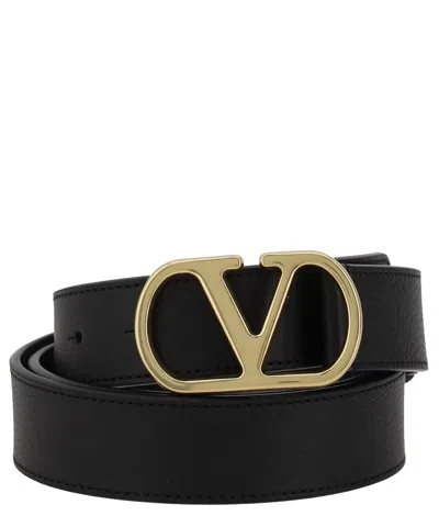 Valentino Garavani Vlogo Belt In Black