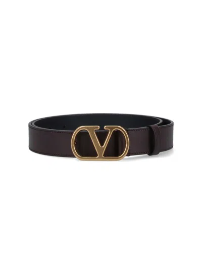 Valentino Garavani Vlogo Belt In Black