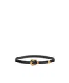 Valentino Black Vlogo Signature Brushed Calfskin Belt In Black