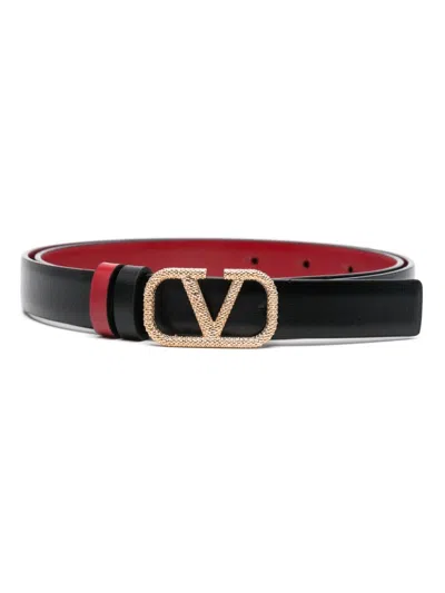 Valentino Garavani Vlogo Belt In Black