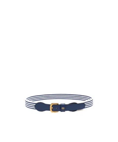 Valentino Garavani Vlogo Belt In Blue