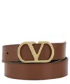 Valentino Vlogo Signature Reversible Belt In Brown