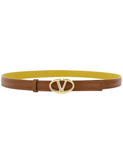 Valentino Garavani Vlogo Belt In Brown