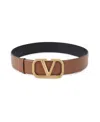 Valentino Reversible Buckle Belt H. 40 In Brown