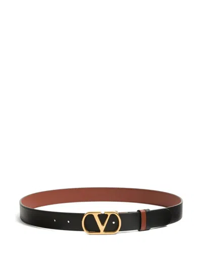 Valentino Garavani Valentino Vlogo Belt H. 30 Reversibile In Neutral