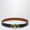 Valentino Vlogo 30mm Moon Leather Belt In Black