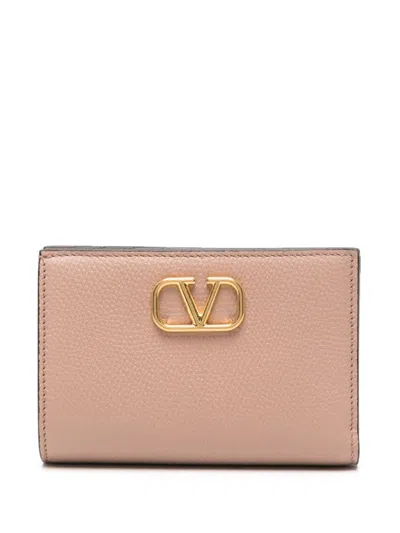 Valentino Garavani Vlogo Bi-fold Wallet In Neutrals