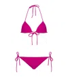 Valentino Triangle-cup Bikini In Purple