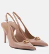 Valentino Vlogo The Bold Pointed Toe Slingback Pumps In Pink