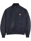 Valentino Nylon Bomber With Leather Patch And Vlogo Detail In Blau